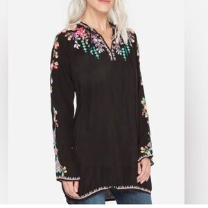 Johnny Was‎ Vanessa Blouse Embroidered Tunic Top Size 2X Plus Size Floral